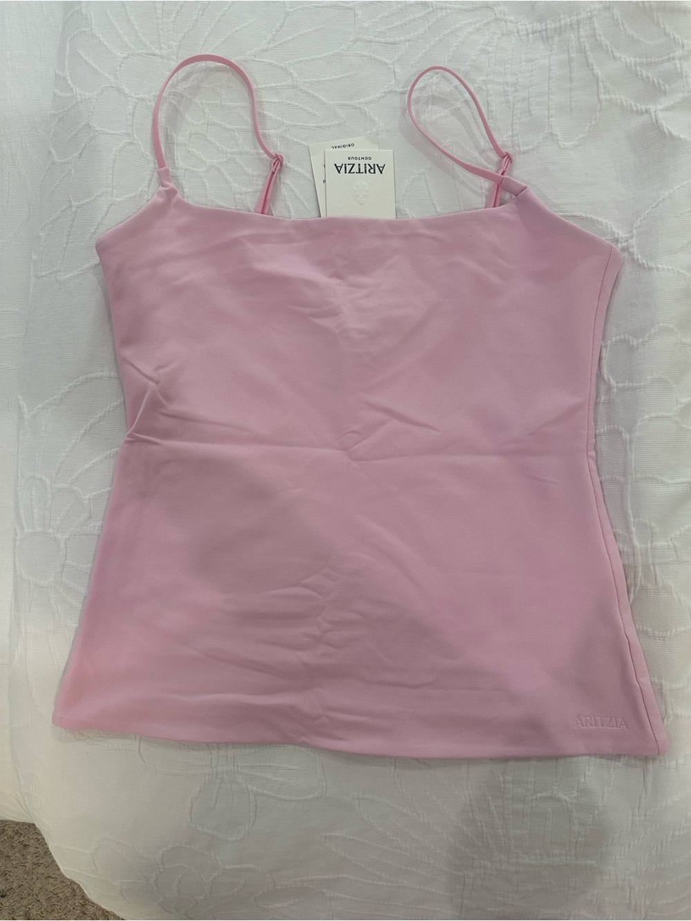 Aritzia Light Pink Satin-Feel Cami